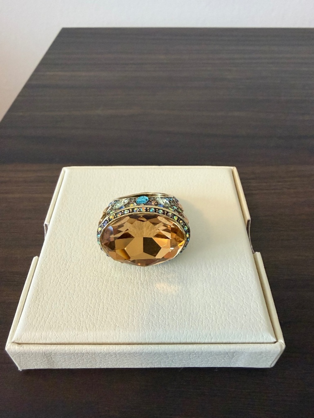 Heidi Daus Statement Ring Size 9  Multicolor Crystal Cocktail Ring